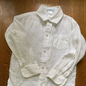 Janie and Jack white linen shirt